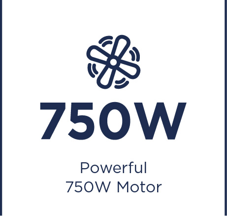 Powerful 750W motor